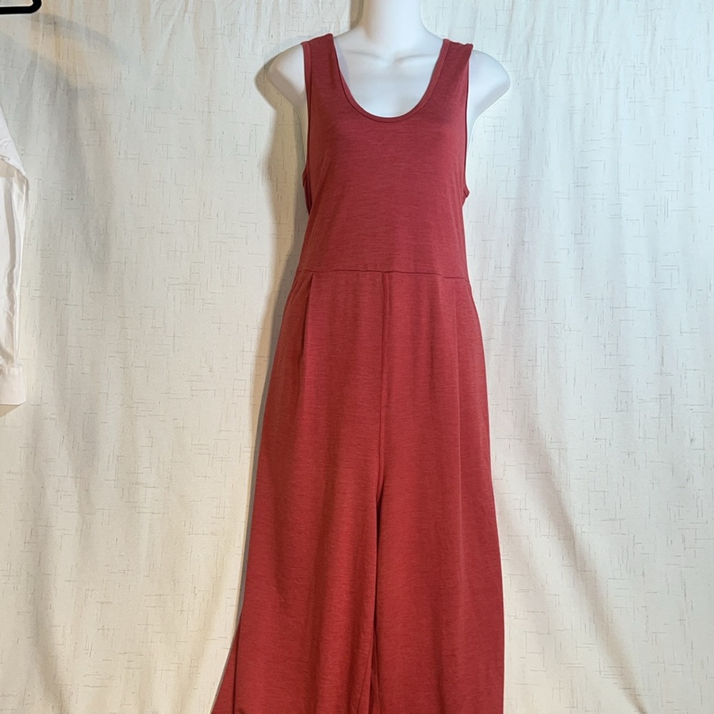 Vuori Wide Leg Jumpsuit - wideleg with Henley top Sample